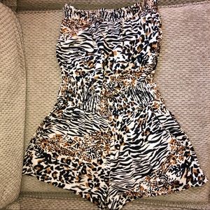 Forever 21 cheetah print romper
